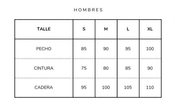 Talle Chomba Hombre